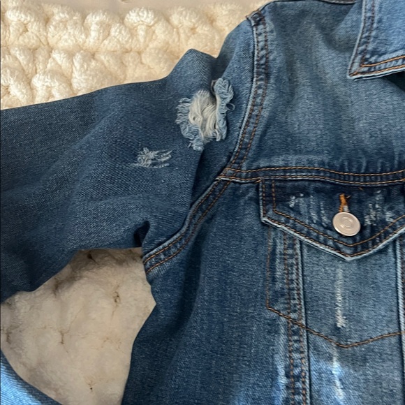 Rue21 Blue Distressed Denim Jacket - Picture 4 of 8